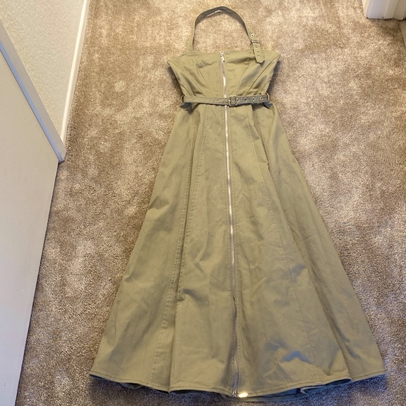 NICHOLAS Delilah Buckle Cotton Blend Twill Halter Dress. Price is firm! - Picture 4 of 16